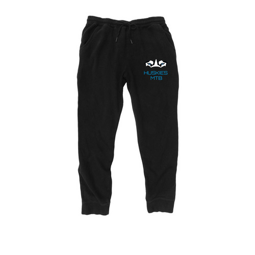 Joggers | Husky Eyes, a Black Midweight Fleece Joggers