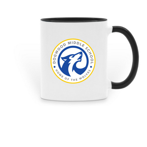 Wolves Mug, a Black Two-Tone Ceramic Mug