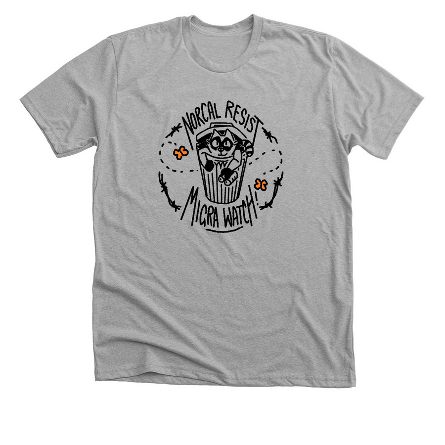 NorCal Resist Migra Watch!, a Athletic Heather Premium Unisex Tee