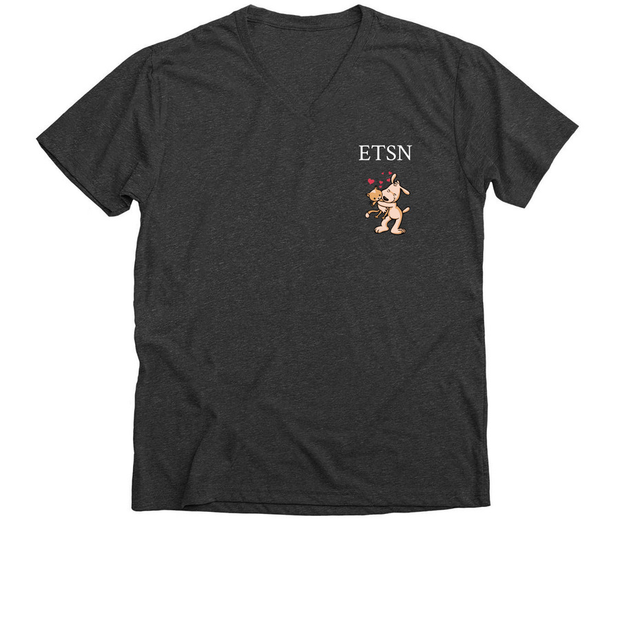 East TN Spay & Neuter, a Dark Grey Heather Premium V-Neck Tee