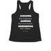 Dyl's Pickle Squad Activewear, a Black Women's Performance Tank (back-view)