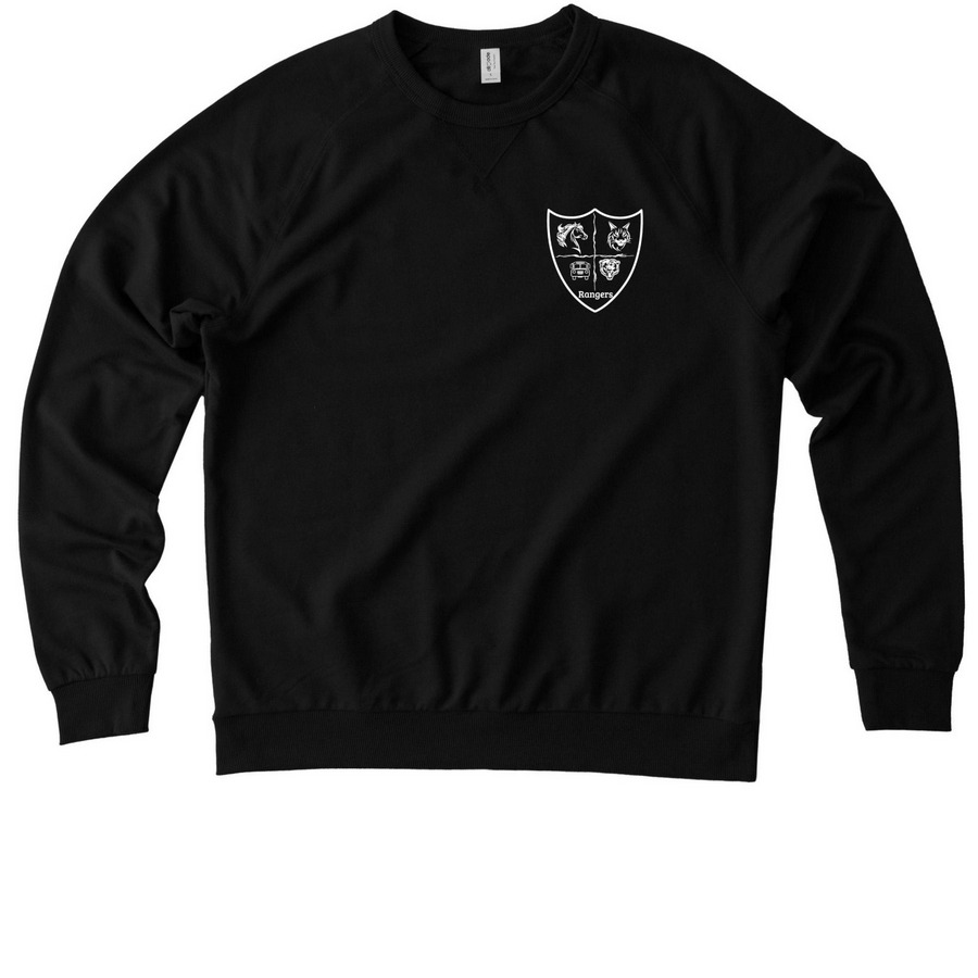 Ranger Wrestling Team Sweatshirts, a Deep Black Allmade Organic French Terry Crewneck Sweatshirt