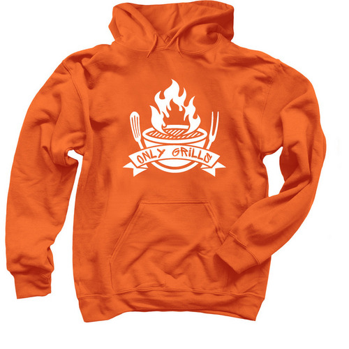 Only Grills, a Orange Pullover Hoodie