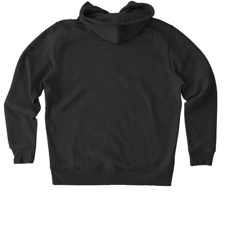 God say, a Dark Heather Grey Stanley/Stella Unisex Cultivator 2.0 Zip Up Pullover Hoodie (back-view)