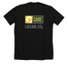 CARE Tee, a Solid Black Blend Premium Unisex Tee (back-view)
