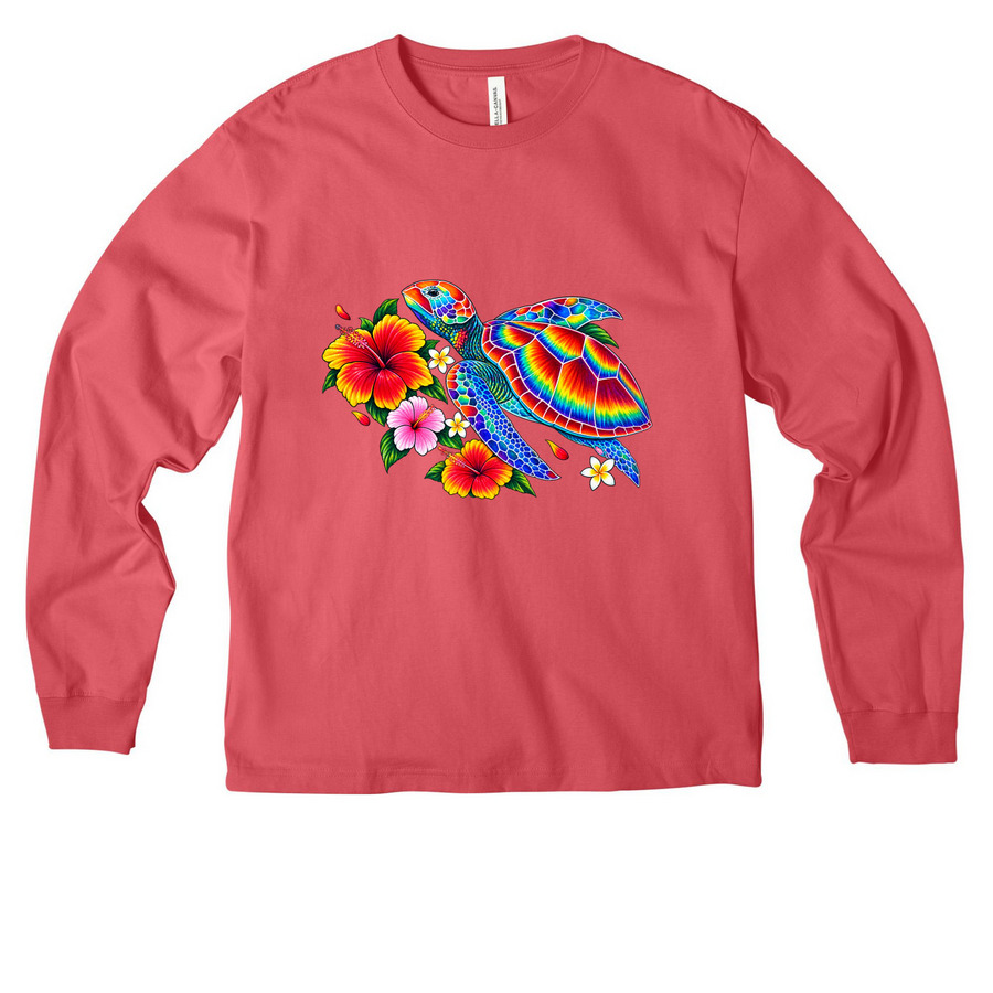 Honu, a Vintage Red Unisex Heavyweight Long Sleeve Tee