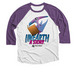 Summer Reading 2026 -&nbsp;Pterodactyl, a Purple Rush and Heather White 3/4 Sleeve Baseball Tee