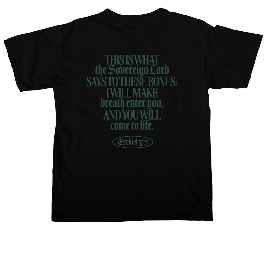 Can These Bones Live, a Black Comfort Colors Unisex Tee (back-view)