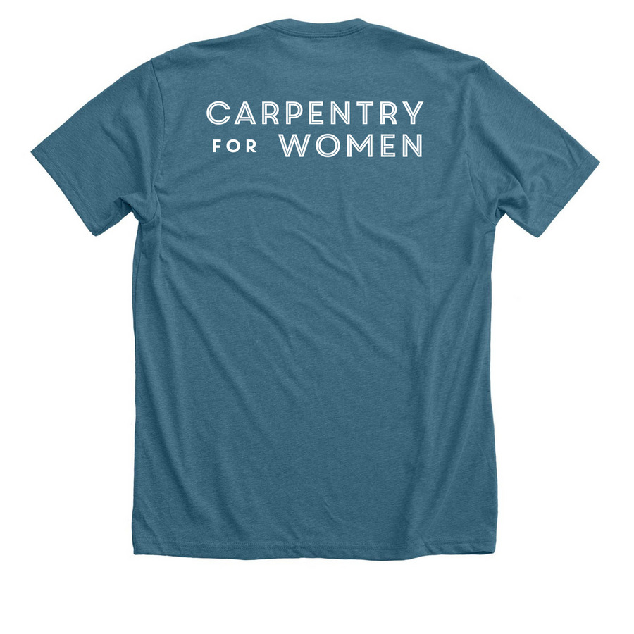 White Logo - Shirts, a Heather Deep Teal Premium Unisex Tee (back-view)