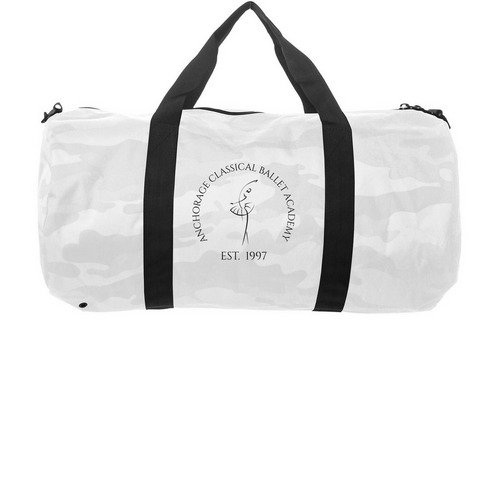 ACBA Duffel Bag - Black Logo, a White Camo Day Tripper Duffel Bag