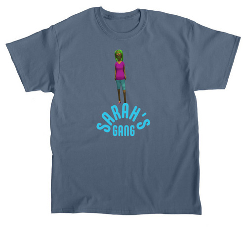Blue Sarah's Gang, a Indigo Blue Classic Unisex Tee