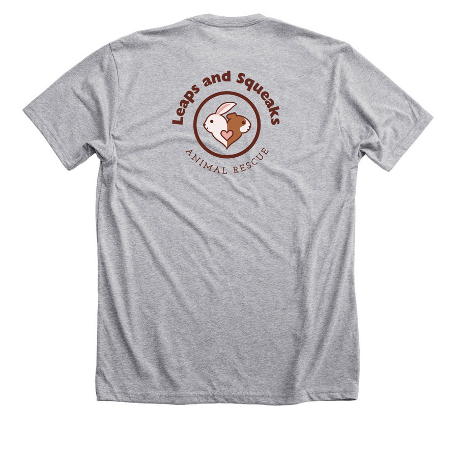 Leaps and Squeaks Grand Opening Shirts, a Athletic Heather Premium Unisex Tee (back-view)