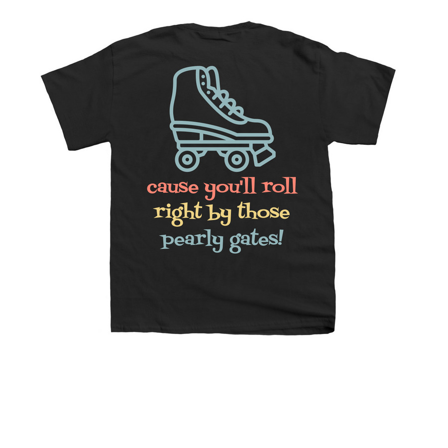 Retro Camp Song (Youth Sizes), a Black Youth Unisex Tee (back-view)