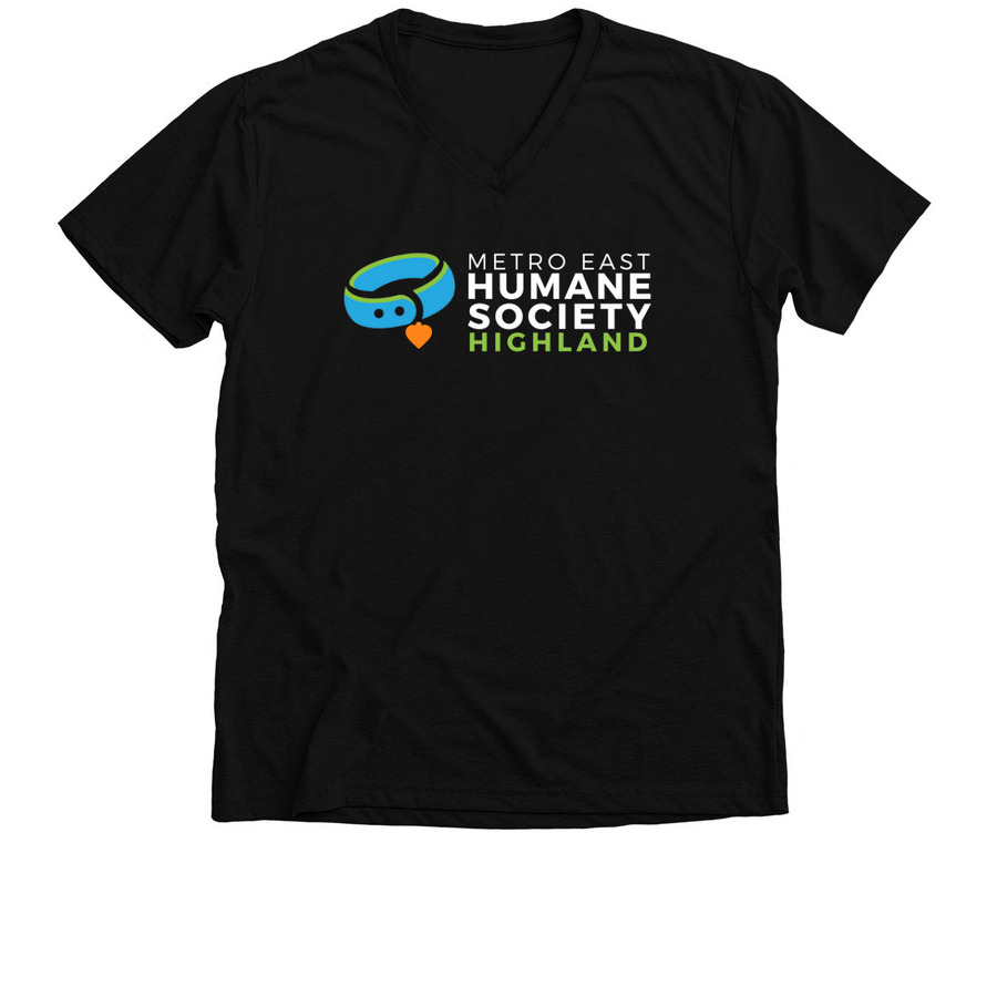 MEHS Highland Logo Tee, a Solid Black Blend Premium V-Neck Tee