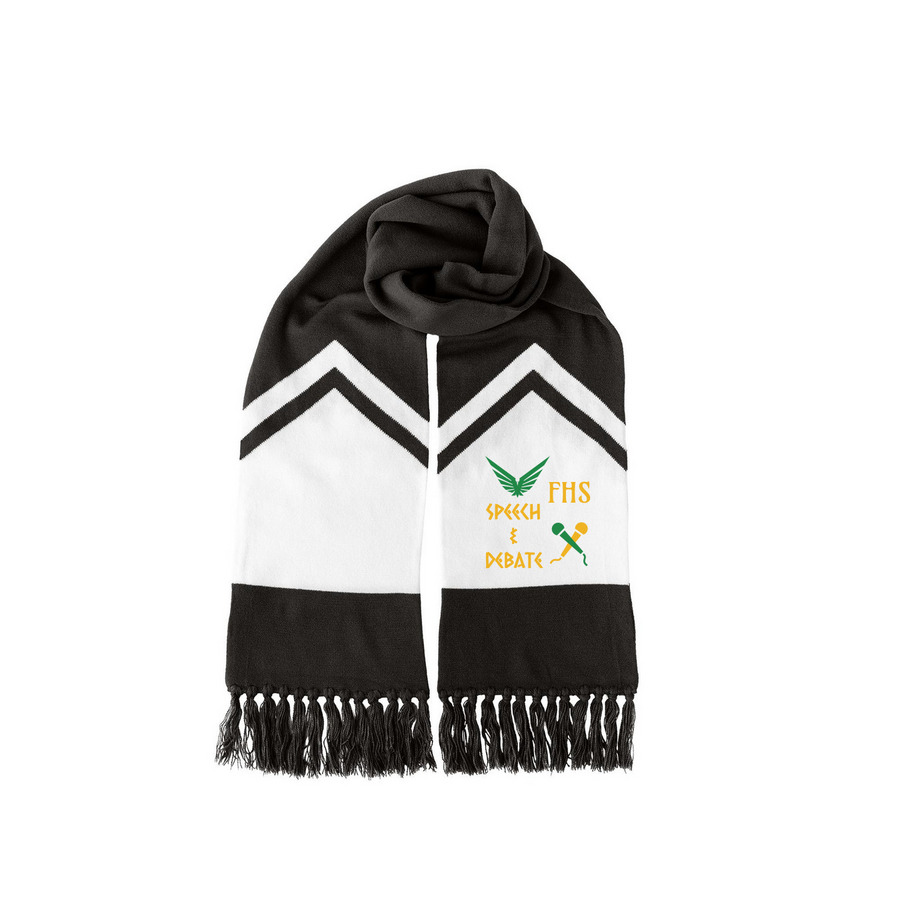 Scarfs!&nbsp;, a Black/ White Two-Tone Gameday Scarf