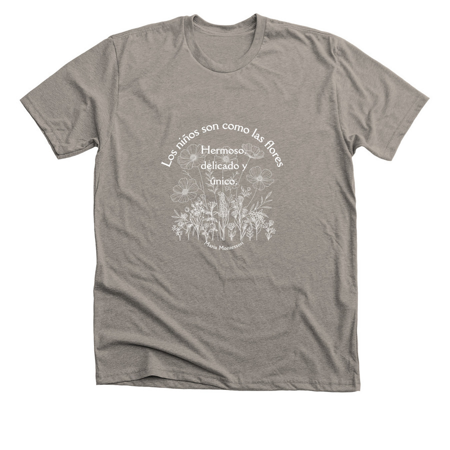 Los ni?os son como las flores, a Heather Stone Premium Unisex Tee