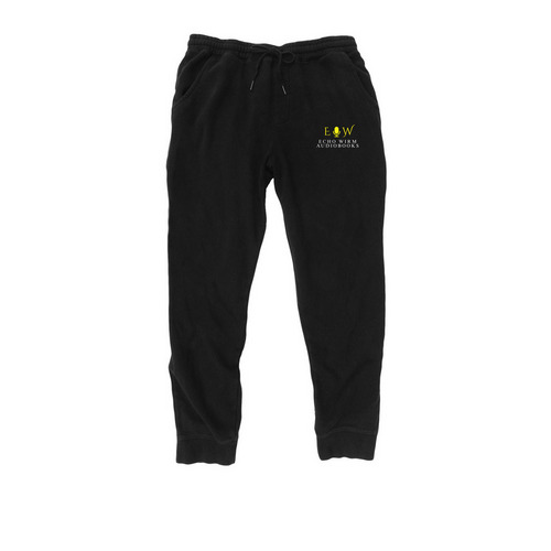Echo Wirm Pant (Dark Design), a Black Midweight Fleece Joggers