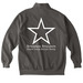 5 seconds- 2 sided print ZipUp, a Pepper Comfort Colors Quarter Zip Pullover (back-view)