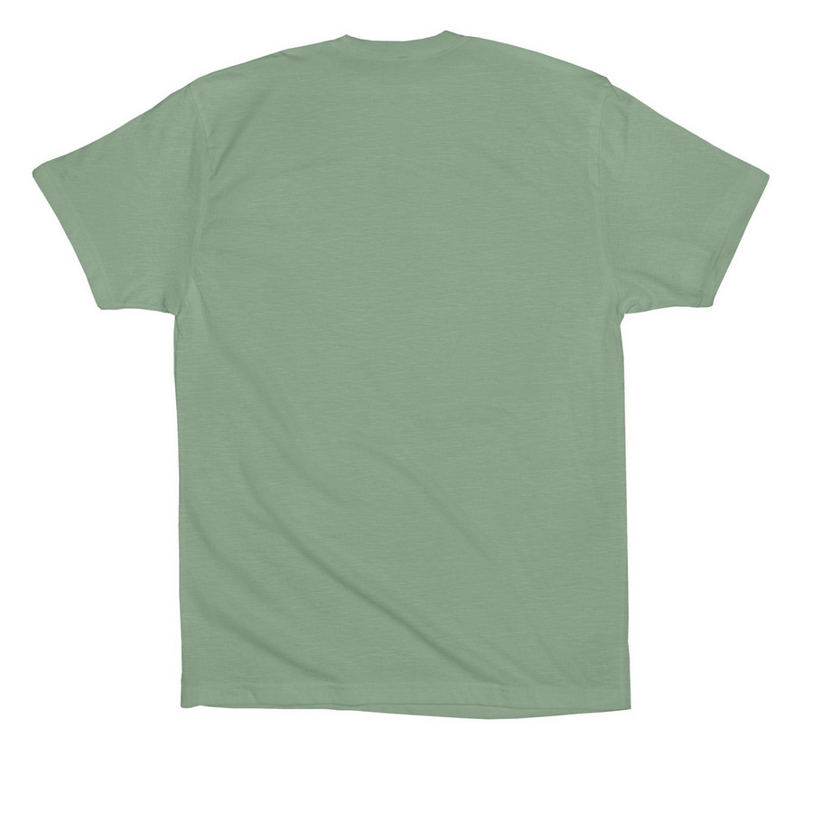 Front Design Logo T-Shirt, a Sage Premium Cotton Tee (back-view)