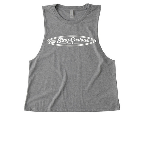 Stay Curious Collection&nbsp;, a Aluminum Grey Allmade Eco Triblend Women?s Muscle Tank