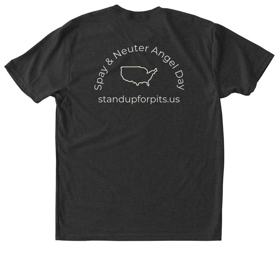 Spay & Neuter Angel Day 2026, a Vintage Black Triblend Unisex Tee (back-view)