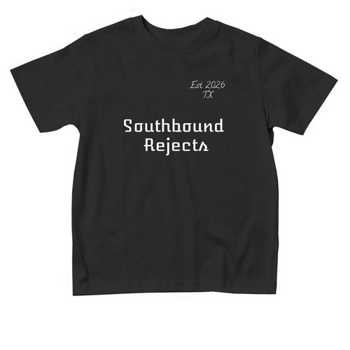 Southbound Rejects Apparel #1, a Black Toddler Tee