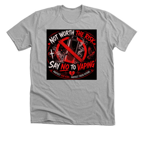 Vaping awareness&nbsp;, a Athletic Heather Premium Unisex Tee