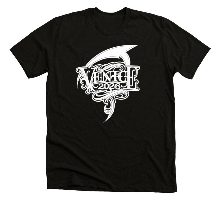 Venice Scythe, a Black Heather Premium Unisex Tee