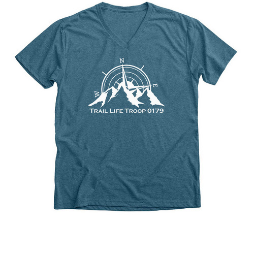 Trail Life Moms, a Heather Deep Teal Premium V-Neck Tee