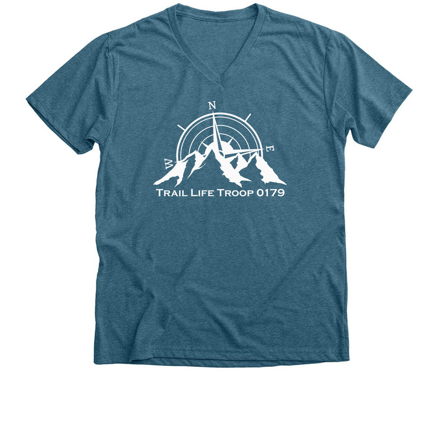 Trail Life Moms, a Heather Deep Teal Premium V-Neck Tee