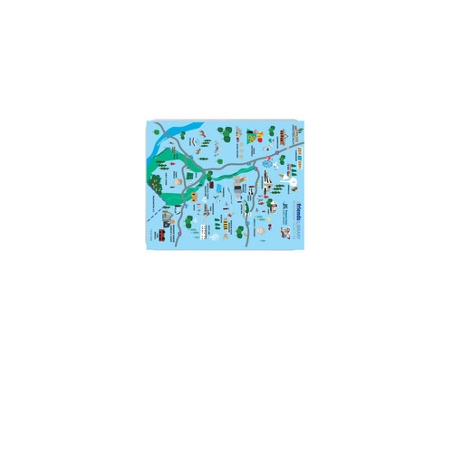 Library Map Mousepad, a White Full Color Mouse Pad