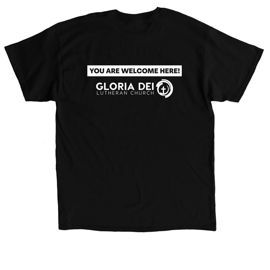Pride 2024, a Black Classic Unisex Tee (back-view)