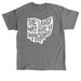 The 'Land': White, a Charcoal Classic Unisex Tee