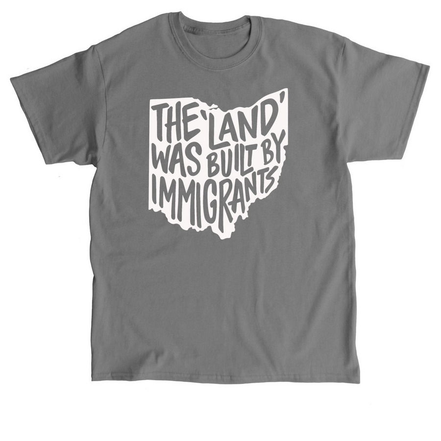 The 'Land': White, a Charcoal Classic Unisex Tee