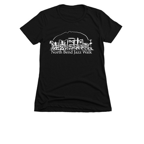 2023 Jazz Walk, a Black Women's Slim Fit Tee