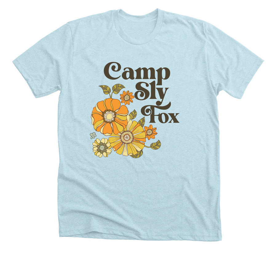 Sly Fox Revolution, a Heather Ice Blue Premium Unisex Tee