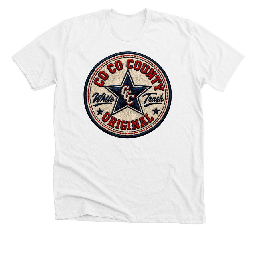 CO CO COUNTY ORIGINAL, a Solid White Blend Premium Unisex Tee