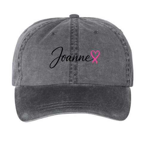 JW Hats, a Black Printed Pigment Dye Baseball Cap