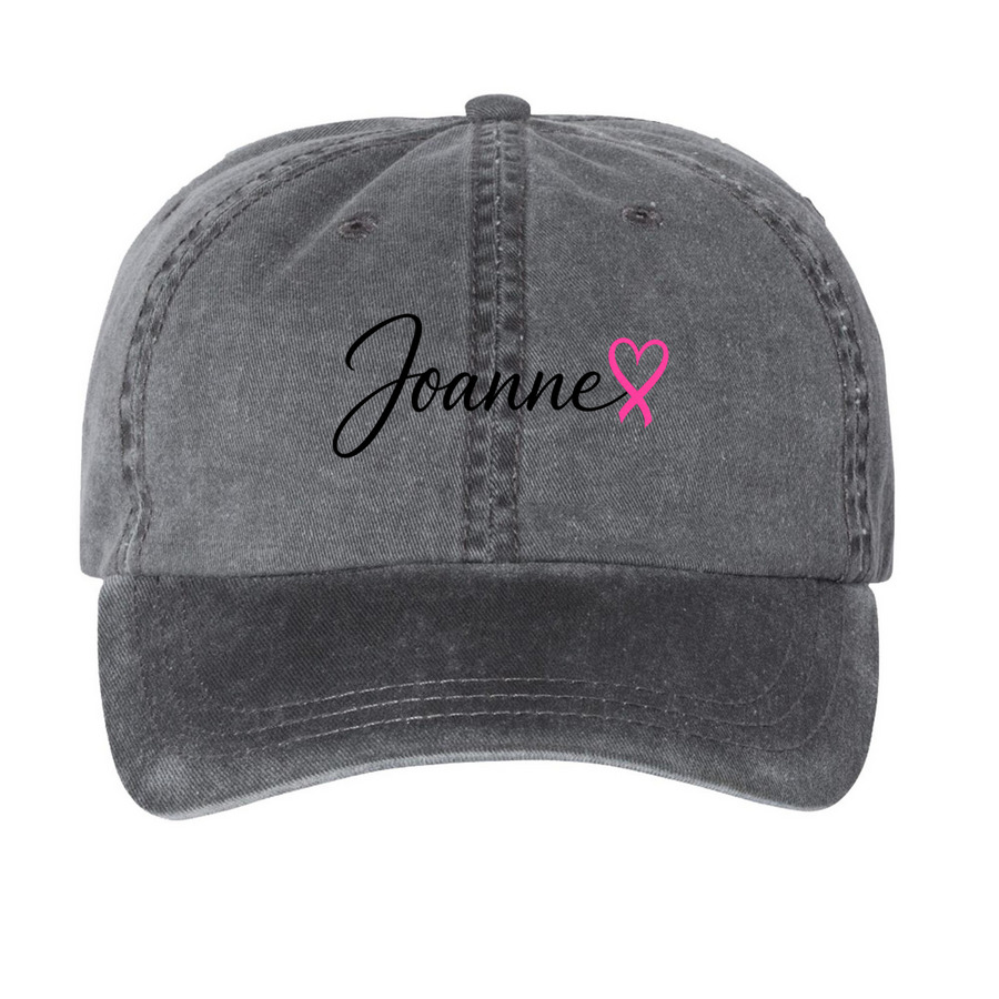 JW Hats, a Black Printed Pigment Dye Baseball Cap