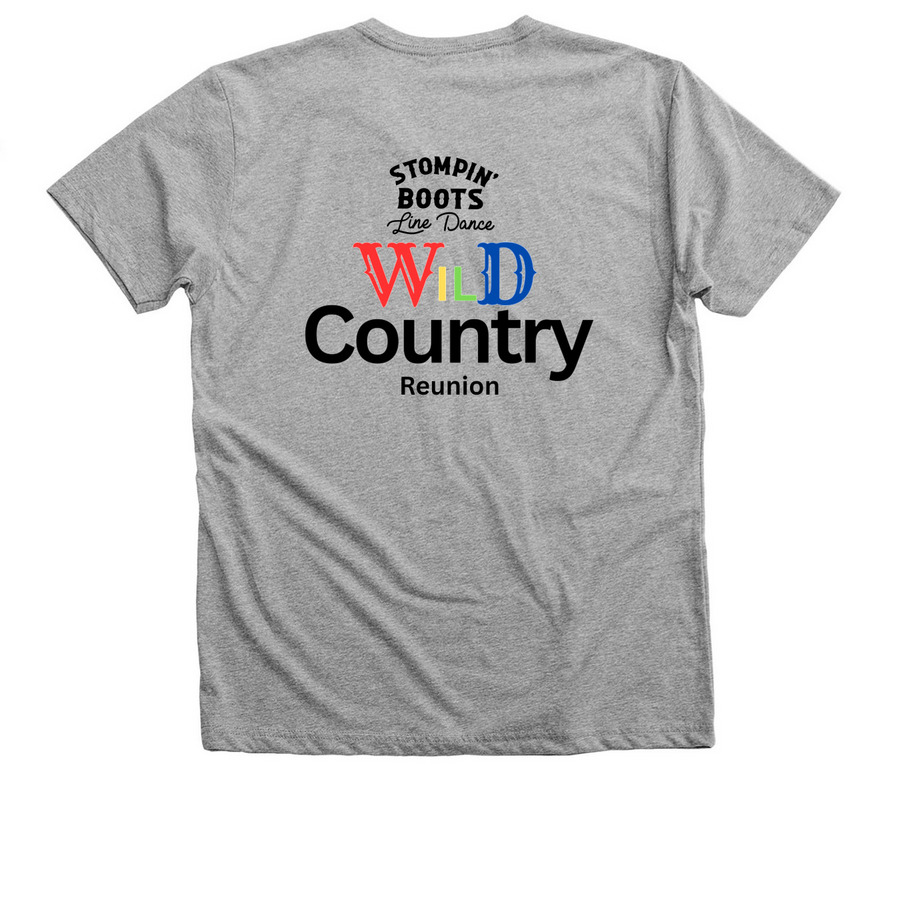 Wild Country T-shirt, a Athletic Heather Premium V-Neck Tee (back-view)