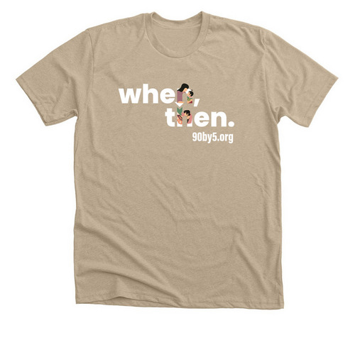 90by5, a Heather Tan Premium Unisex Tee