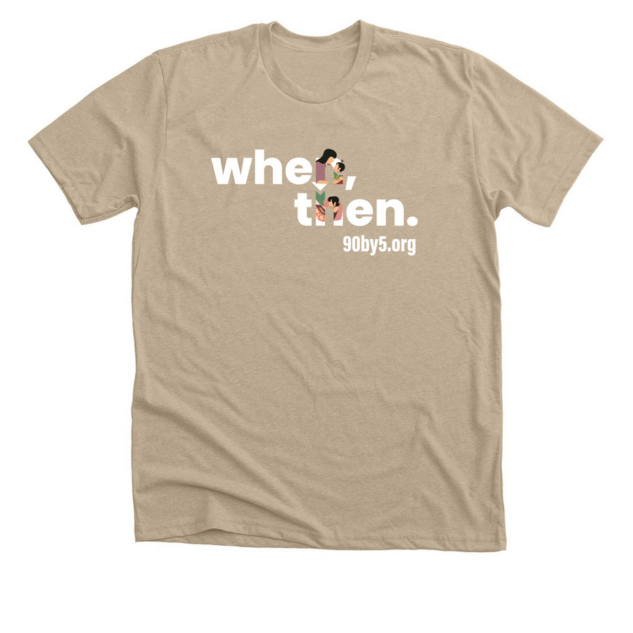90by5, a Heather Tan Premium Unisex Tee