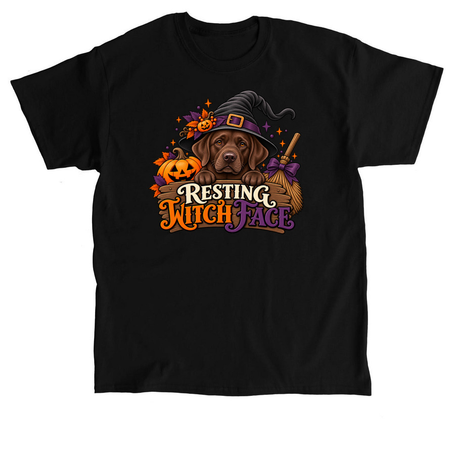 Halloween Resting Witch Chocolate, a Black Classic Unisex Tee