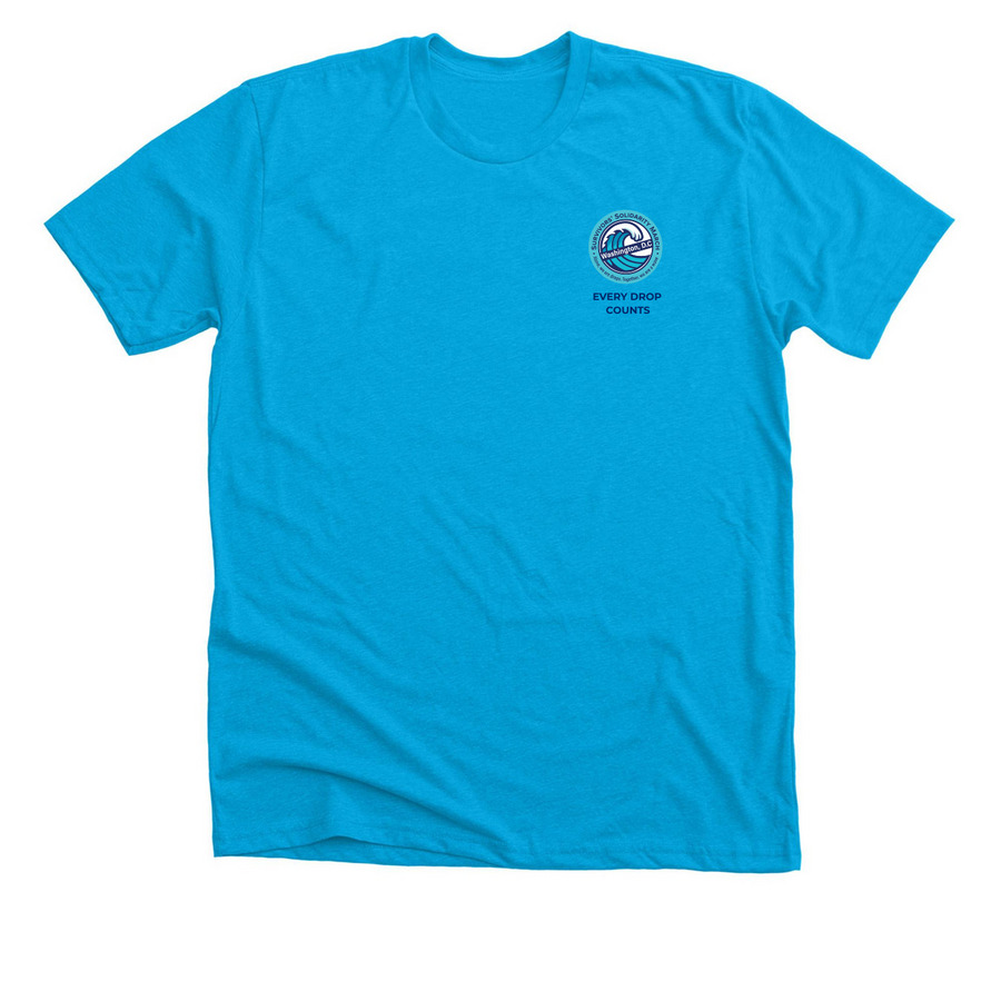 Washington DC Event Design, a Neon Blue Premium Unisex Tee