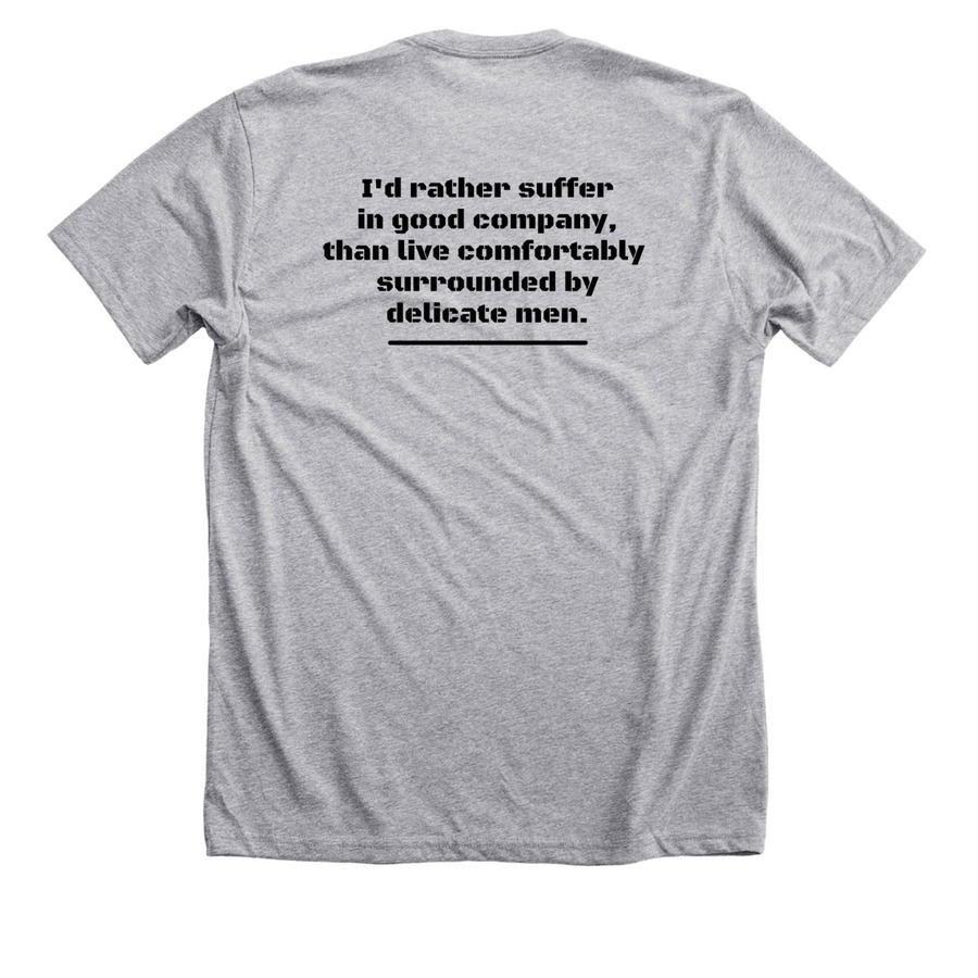 M.A. Suffer Shirt, a Athletic Heather Premium Unisex Tee (back-view)