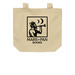 M + P GAY BOOK TOTE, a Oyster Organic Cotton Tote Bag (back-view)