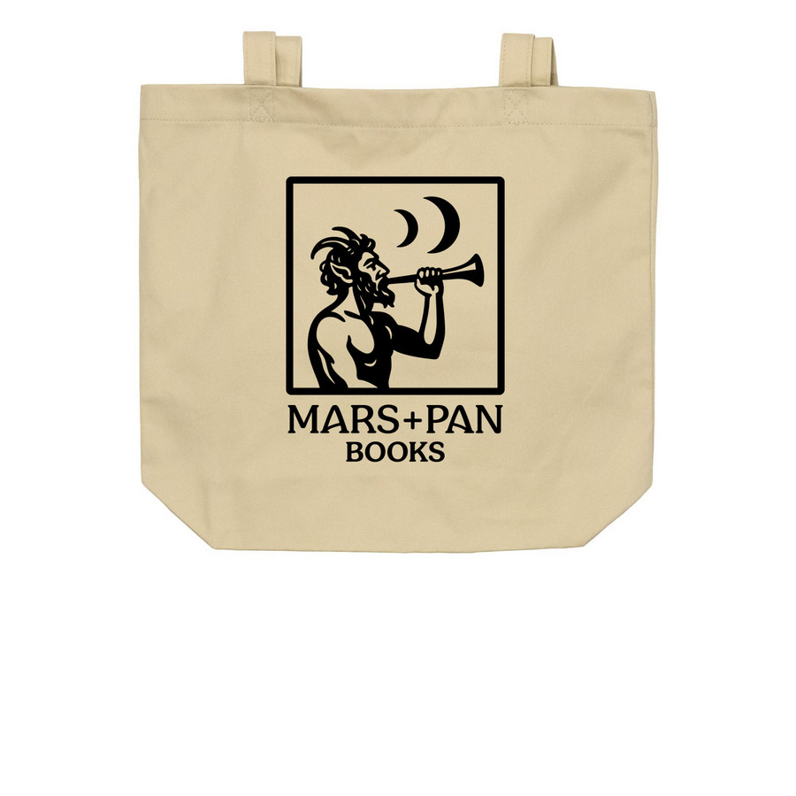 M + P GAY BOOK TOTE, a Oyster Organic Cotton Tote Bag (back-view)