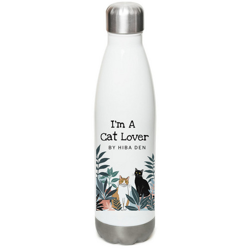 I?m A Cat Lover, a White Stainless Steel Water Bottle