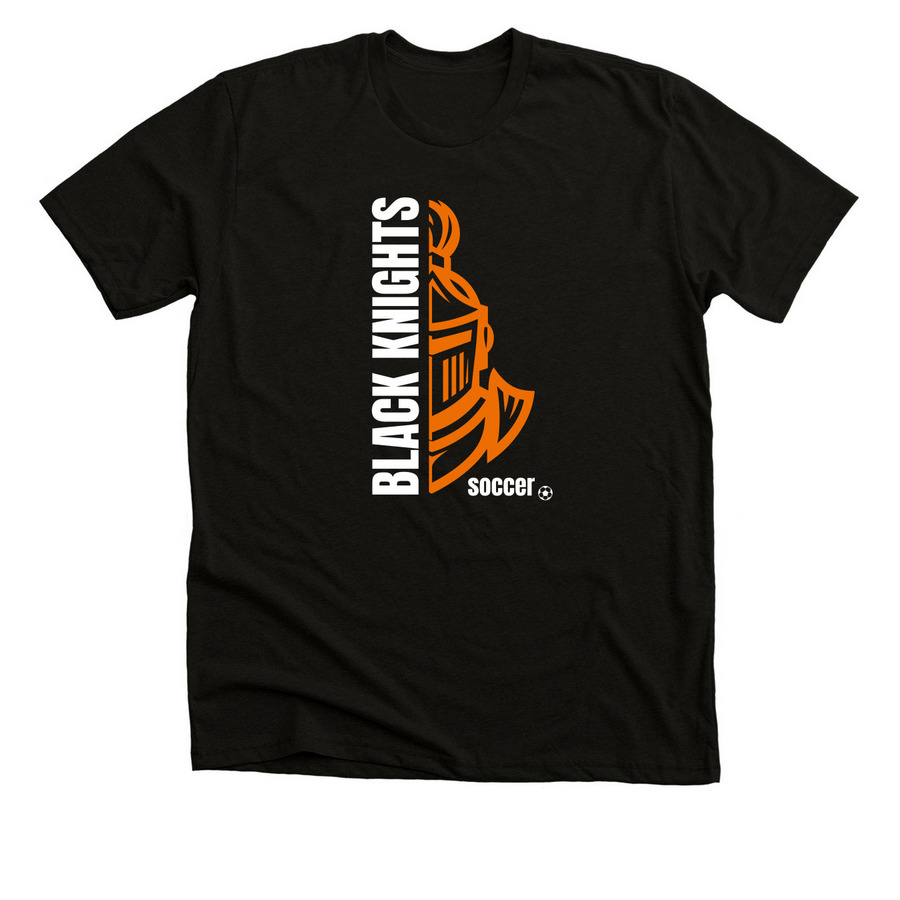 Black Knights Knight Head, a Solid Black Blend Premium Unisex Tee