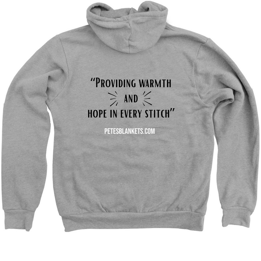 No Sweat., a Athletic Heather Zip Up Hoodie (back-view)